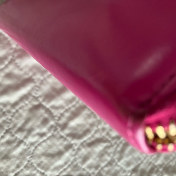 EUC Tory Burch Magenta Saffiano Leather Robinson Zip Around Long Wallet. - Picture 7 of 7